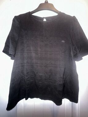 Women's Black Short Sleeve Blouse